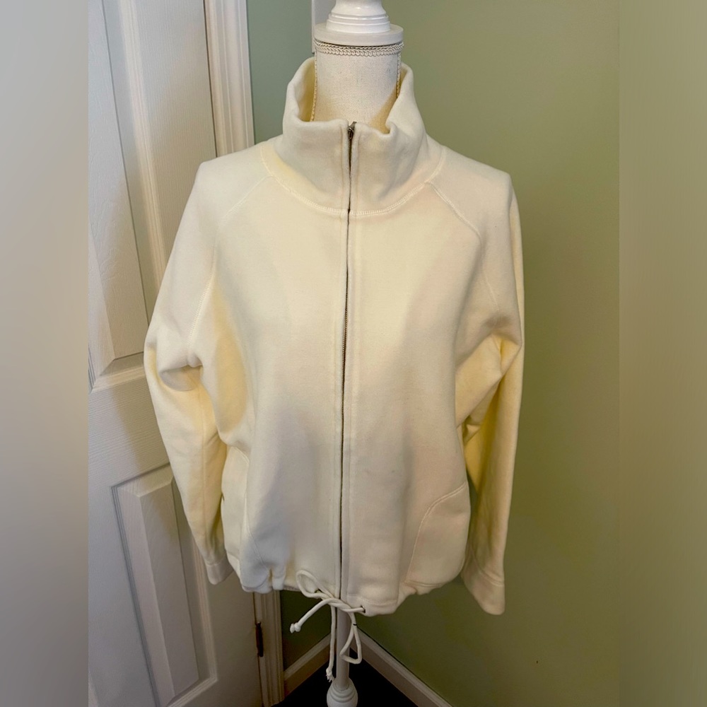 ANN TAYLOR PLUSH ZIPPER UP JACKET